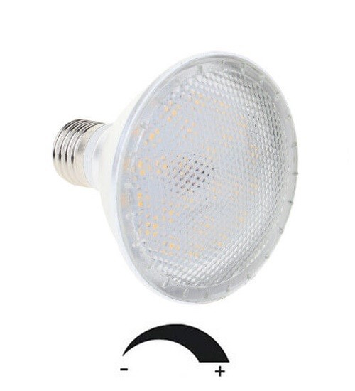 12 Watt PAR 30 LED Lampe E27 - Lichtfarbe warmweiß 2700 K, dimmbar - 120° Ausstrahlung