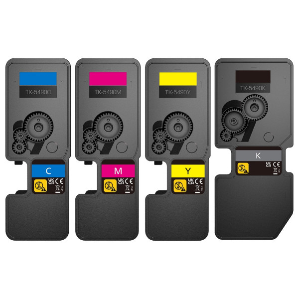 Tonerkartuschen Set kompatibel mit Kyocera TK-5490 Schwarz, Cyan, Magenta, Gelb