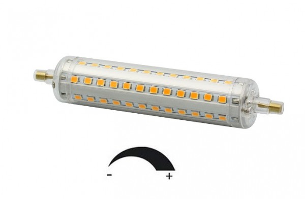 10 Watt R7S LED Lampe 20 x 118 mm, Lichtfarbe warmweiß 2700 K, dimmbar