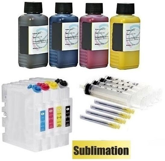 Wiederbefüllbare QUICKFILL-FILL-IN Patronen Ricoh GC-31 + 400 ml Dye-Sublimationstinten