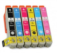 Kompatibles Druckerpatronen-Set wie Epson T2431, T2432, T2433, T2434, T2435, T2436, T24XL Kompatibles Druckerpatronen-Set wie Epson T2431, T2432, T2433, T2434, T2435, T2436, T24XL