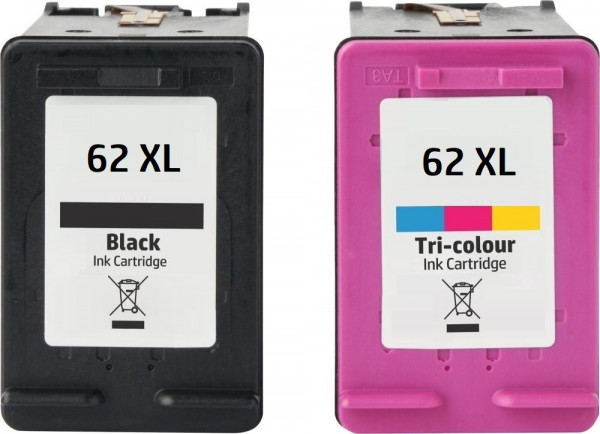 Kompatible Druckerpatrone HP 62XL schwarz + color