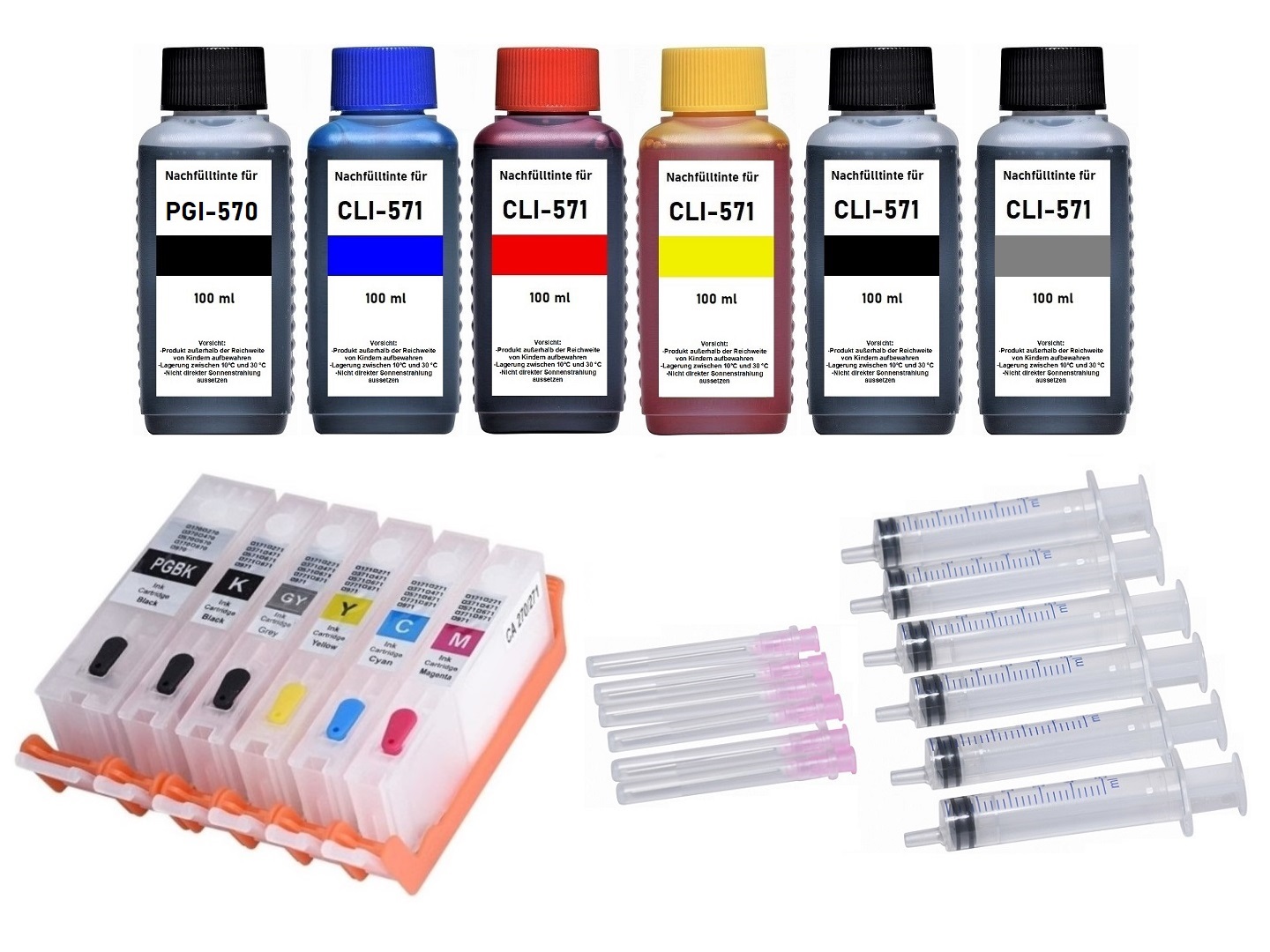 Befüllbare Patronen Für Canon Pgi 570 Cli 571 Autoresetchip refill24-shop.com